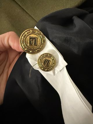 Abrigo lana doble botonadura Zara