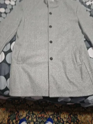 Cappotto slim Fit xxl Nuovo grigio in panno tratt.