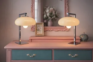 (1) Candeeiro romântico opalino