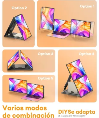 Triple Monitor portátil 16"