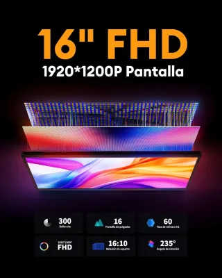 Triple Monitor portátil 16"