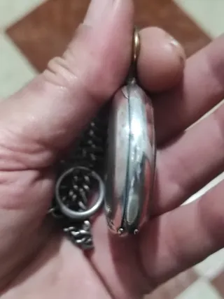 Bonito reloj de bolsillo antiguo de plata 47 mm