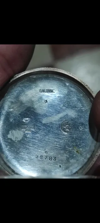 Bonito reloj de bolsillo antiguo de plata 47 mm