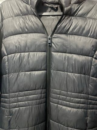 Chaqueta negra larga de mujer como nueva talla s