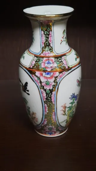 Vaso Cinese Porcellana Vintage Decorato