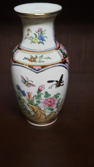 Vaso Cinese Porcellana Vintage Decorato