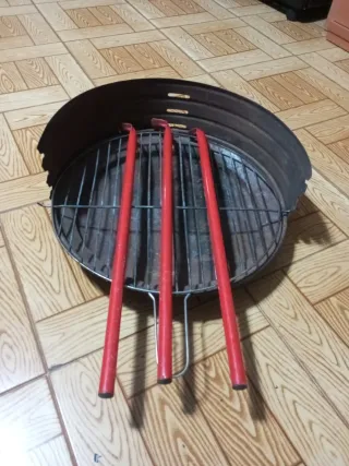 Parrilla carbón o leña plegable carne o pescado