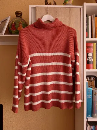 (XL) Jersey a rayas de cuello alto