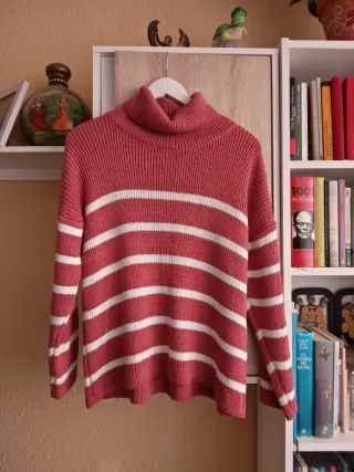 (XL) Jersey a rayas de cuello alto