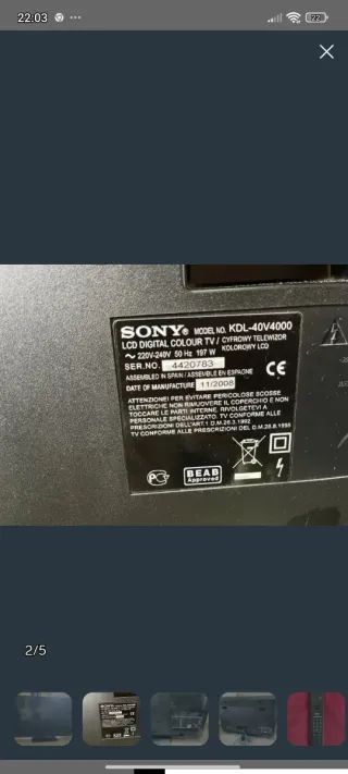 Televisor Sony KDL-40V4000