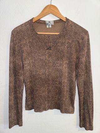 Jersey Brocca Beige/Marrón Talla S