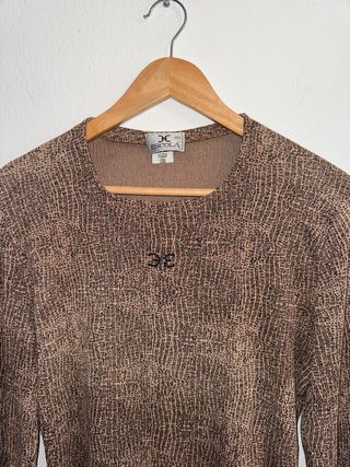 Jersey Brocca Beige/Marrón Talla S