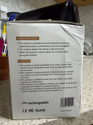 Taza automatica y recargable