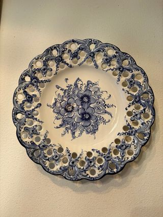 Plato decorativo cerámica hecho a mano