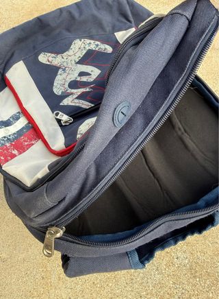 Mochila Seven Escolar azul/rojo con 3 bolsillos