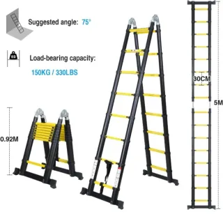 Escalera telescópica de 2.5 metros