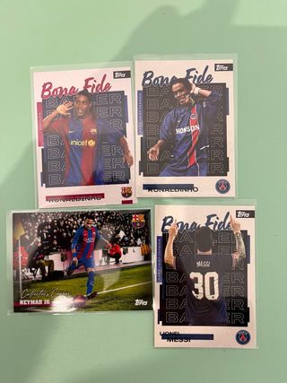 4 Carte Calcio: Messi, Ronaldinho, Neymar