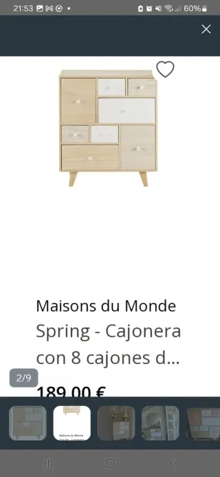 Cajonera de Maisons du Monde con ocho cajones