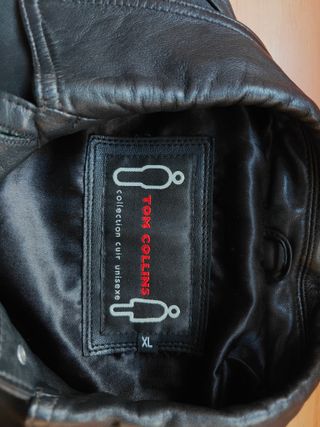 Cazadora Tom Collins de cuero negro