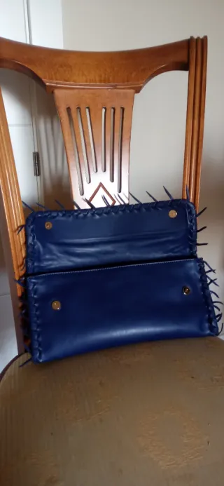 Bolso Azul Estilo Bottega Veneta Nuevo polipiel