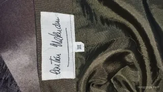 Falda verde, Boutique Italiana, talla 40, 100% lin