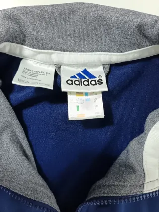 Chaqueta Track Top Adidas Vintage 90s - Azul/Gris