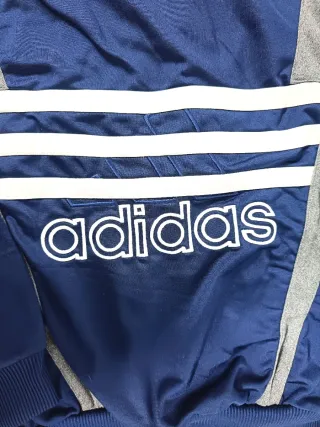 Chaqueta Track Top Adidas Vintage 90s - Azul/Gris