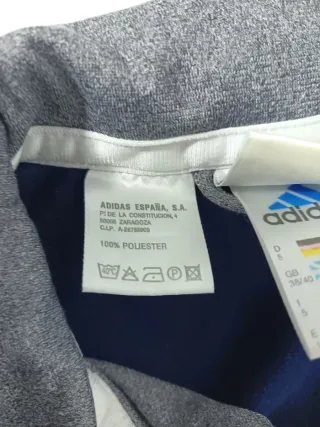 Chaqueta Track Top Adidas Vintage 90s - Azul/Gris