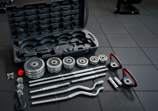 Set Mancuernas Ajustables 55 Kg Hierro