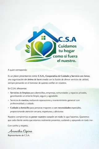 Ofrece servicios de limpiezas, acompañamiento