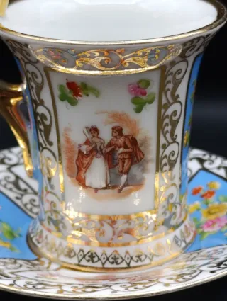 Taza y platillo porcelana colección