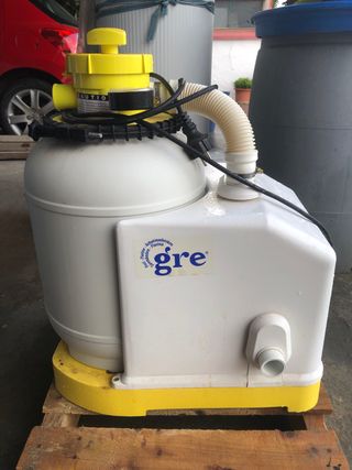 Depuradora Gre Piscina Blanca y Amarilla