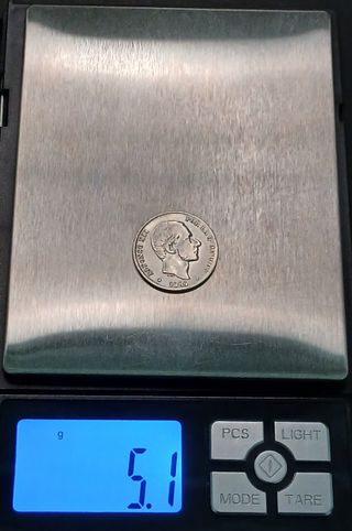 20 Centavos de Peso 1884 Manila Plata, Alfonso XII