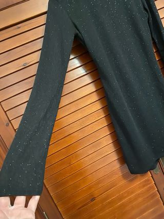 Vestido negro brillante fiesta