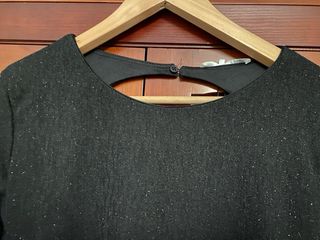 Vestido negro brillante fiesta