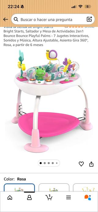 Saltador y mesa de actividades bebe