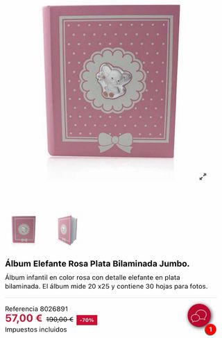 Álbum de fotos ositos y lazos rosa