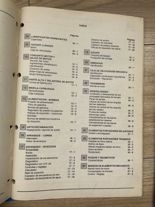 RENAULT 19 16V F7P MANUALES D REPARACION CONCESION