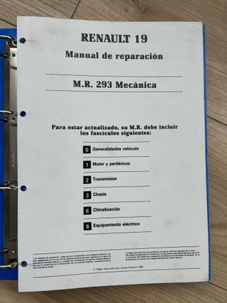 RENAULT 19 16V F7P MANUALES D REPARACION CONCESION