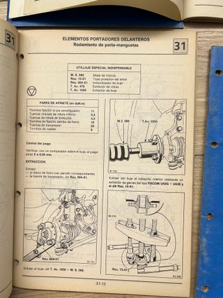 RENAULT 19 16V F7P MANUALES D REPARACION CONCESION