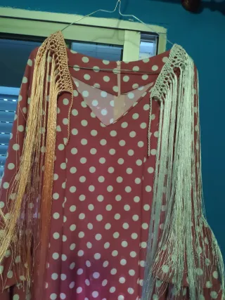 Traje flamenca rosa lunares