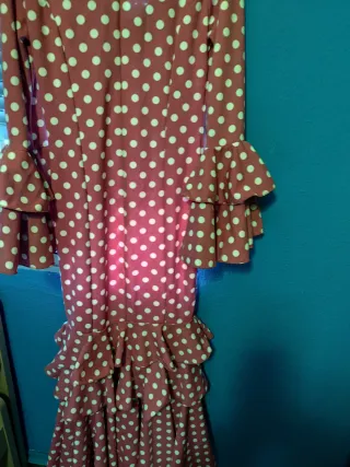 Traje flamenca rosa lunares