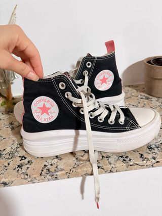 Converse negras plataforma