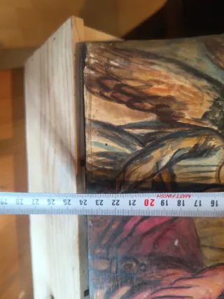 Retablo arte sacro Virgen con ángeles