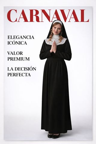 Disfraz Monja Elegante Mujer Talla M