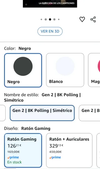 Ratón Logitech Pro X Superlight 2 Negro