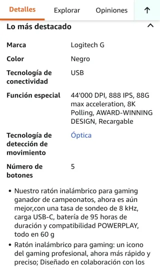 Ratón Logitech Pro X Superlight 2 Negro