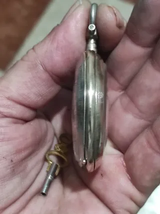 Reloj de bolsillo alpaca/plata alemána antiguo