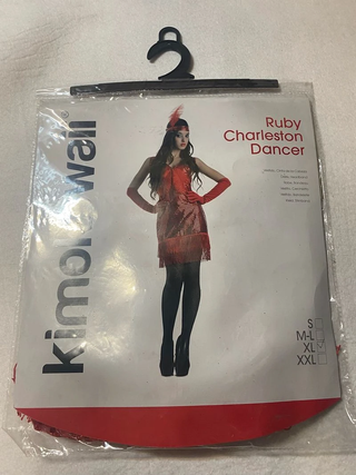 Disfraz Charleston Mujer Rojo Talla XL