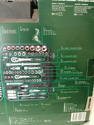 Maletín 216 Vasos y Llaves PARKSIDE